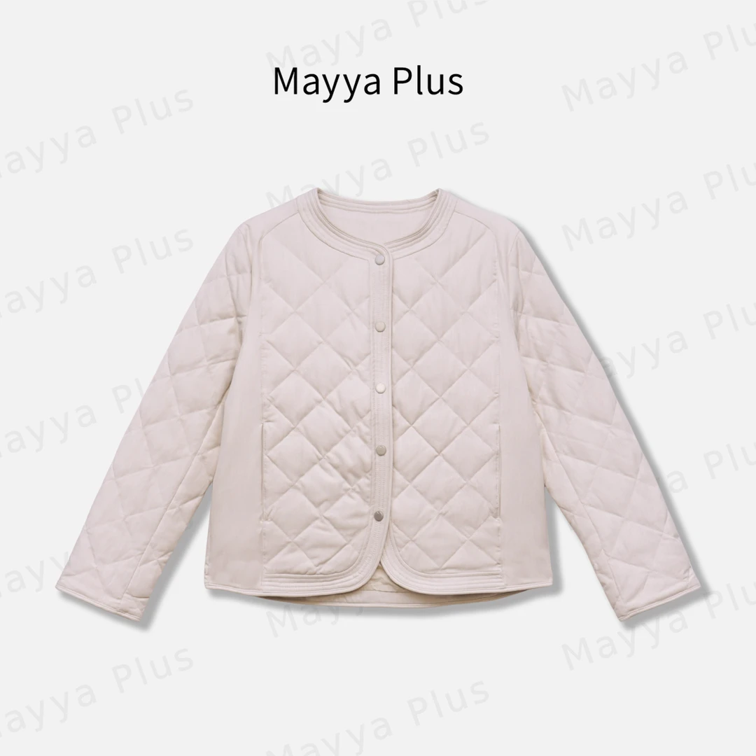 【时光典藏】Mayya Plus麦芽定制气质显瘦毛茸茸短羽绒服32548018