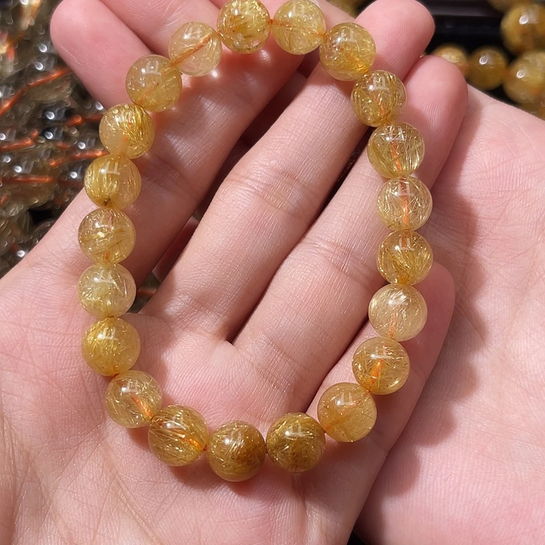 辰****未镶嵌手串发晶金钛晶