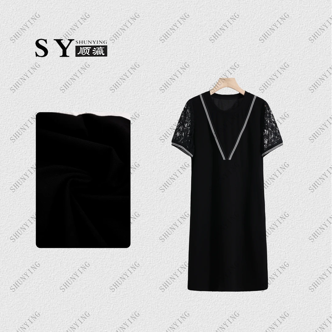 【顺瀛】夏季新款洋气减龄蕾丝拼接显瘦休闲连衣裙SY62LYQ62459