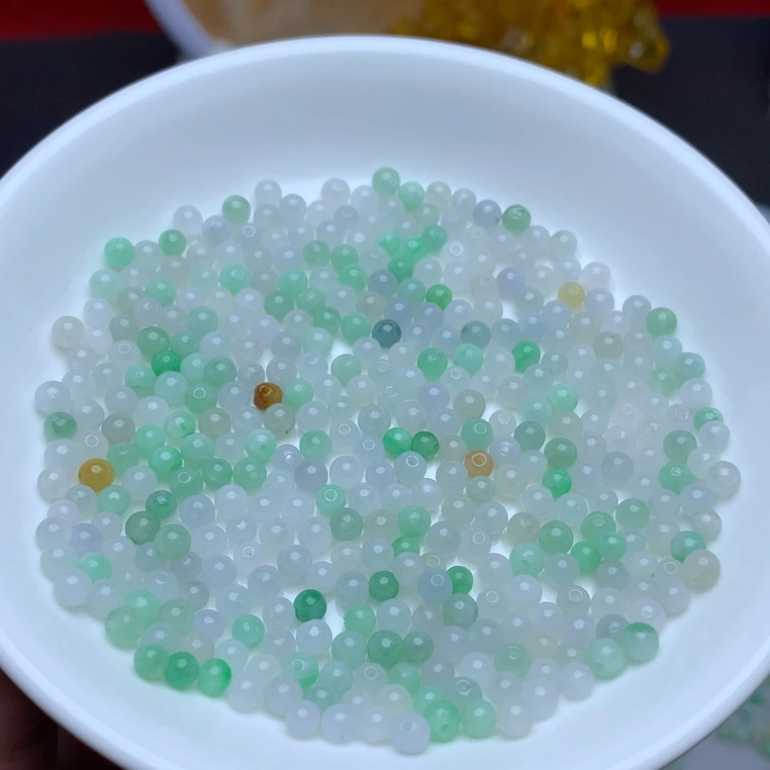 【闪购商品】翡翠手链未镶嵌卡3.8冰珠子50个