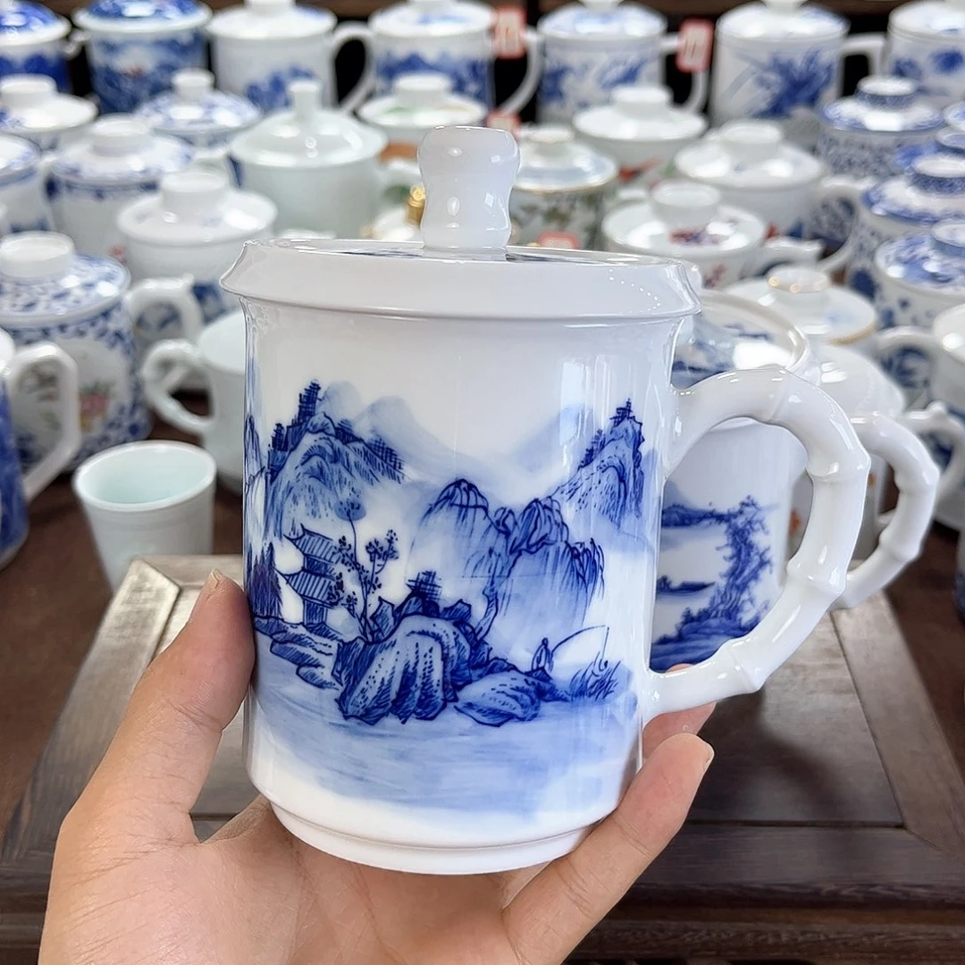 雪***者摆件景德镇陶瓷马克杯