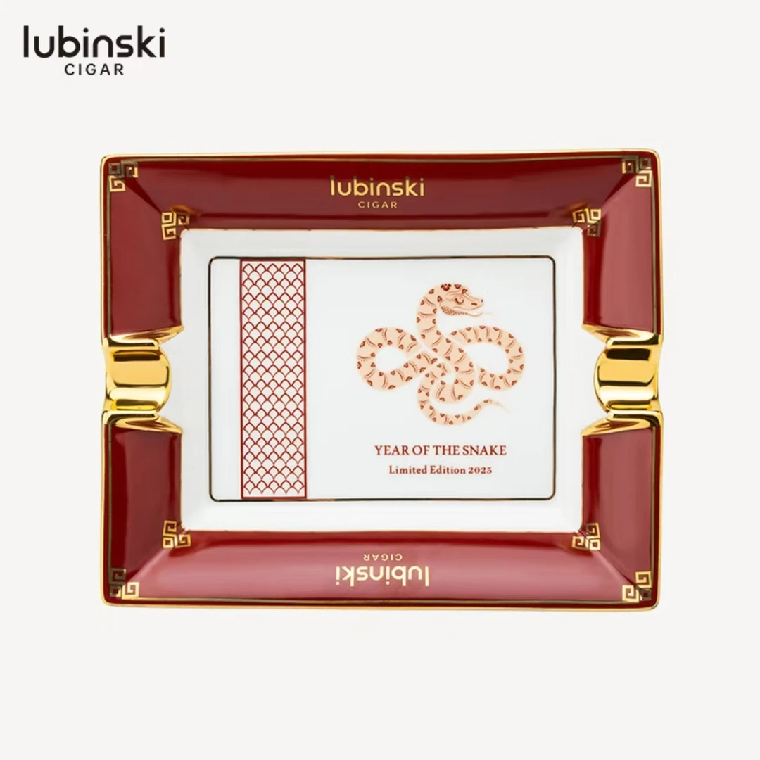 LUBINSKI鲁宾斯基蛇年纪念版彩绘双槽烟灰缸