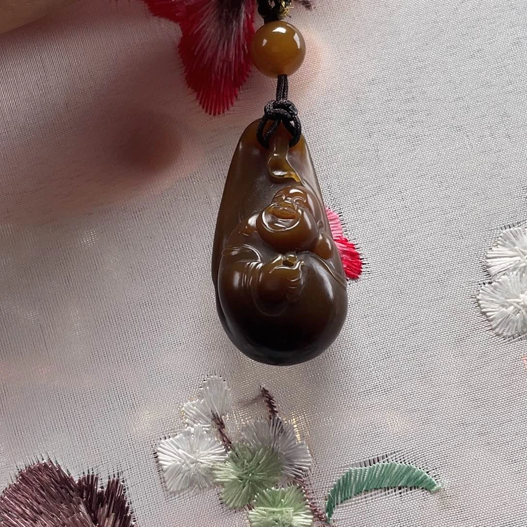 和田玉未镶嵌颈饰新疆和田玉糖玉