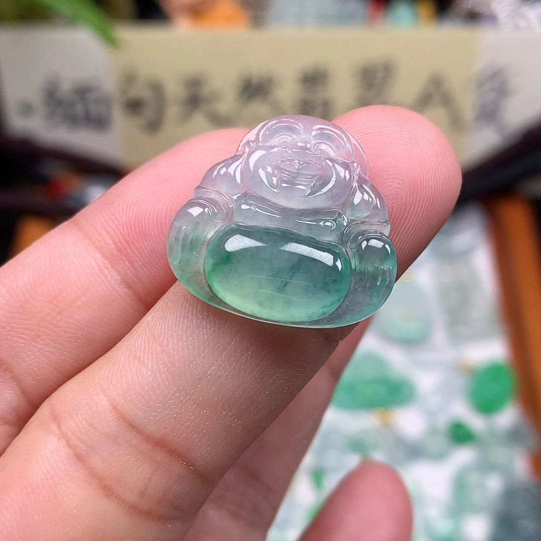 翡翠散珠缅甸天然A货翡翠冰种佛公