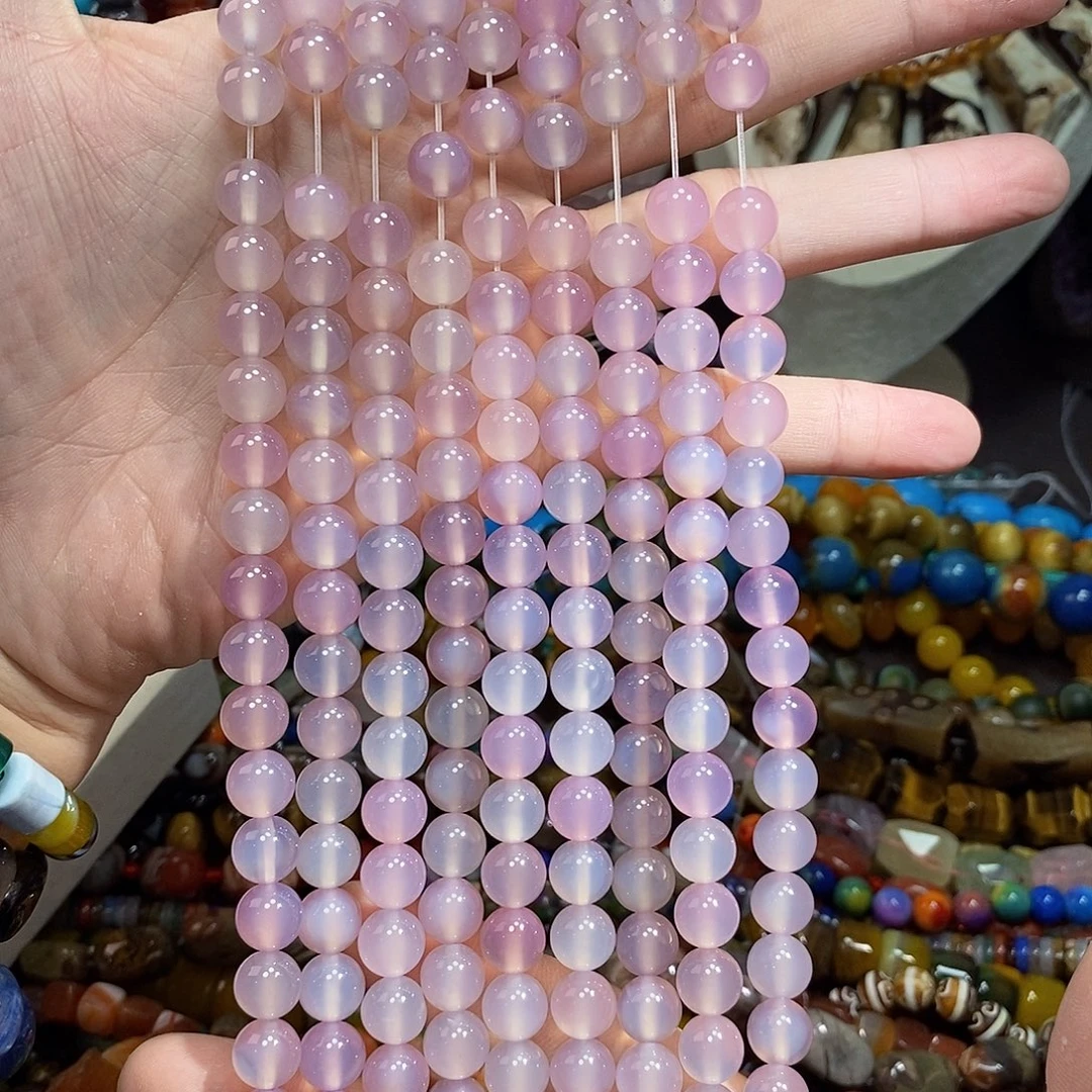 石英质玉未镶嵌，紫罗兰玛瑙10mm，