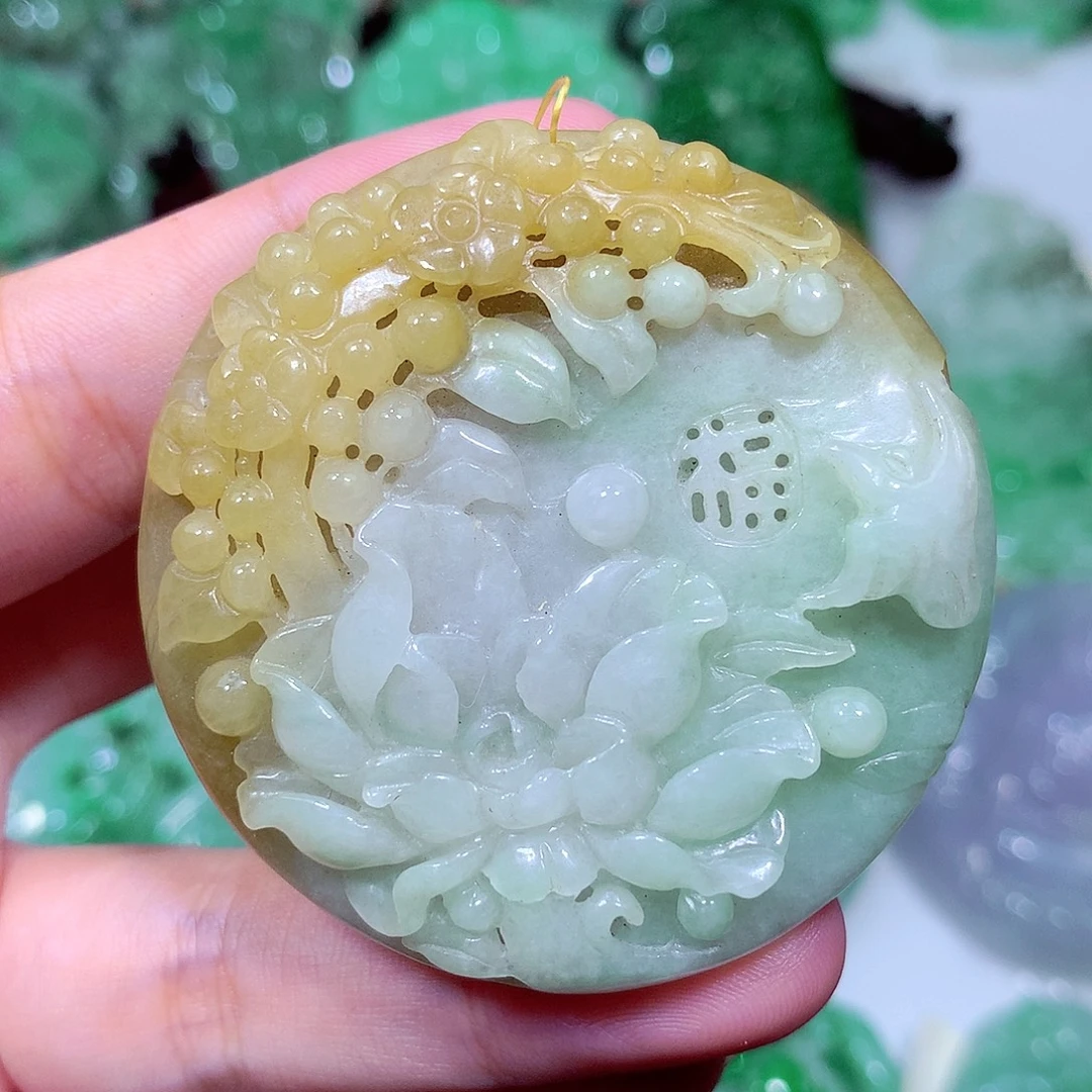 翡翠未镶嵌吊坠(不含链)