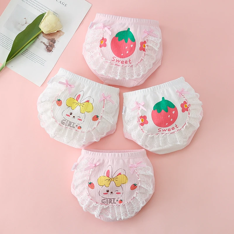 女童打底裤衩夏季款网眼蕾丝花边短裤女孩公主洛丽塔薄款透气内裤
