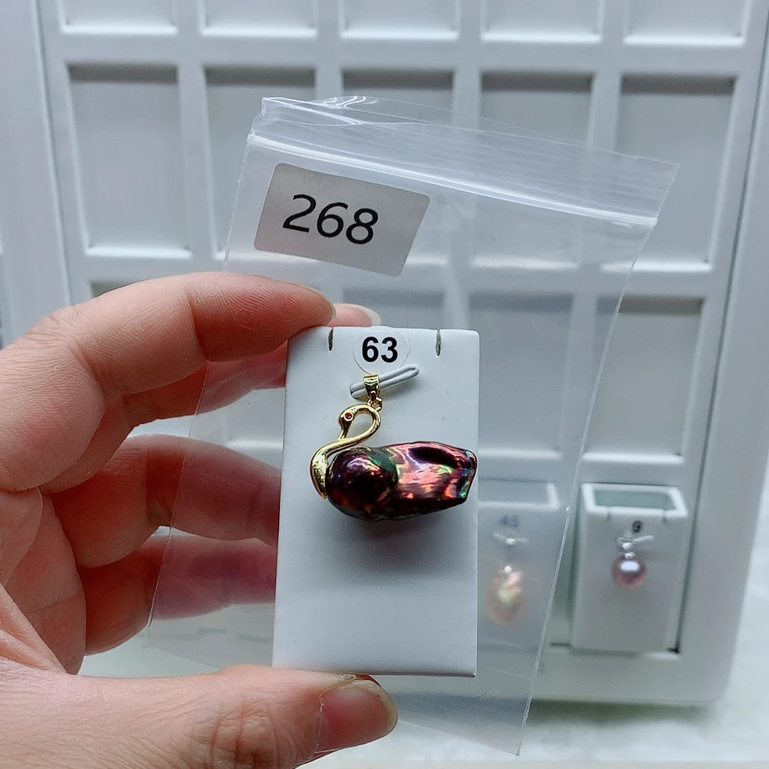 合金吊坠(不含链)淡水珍珠