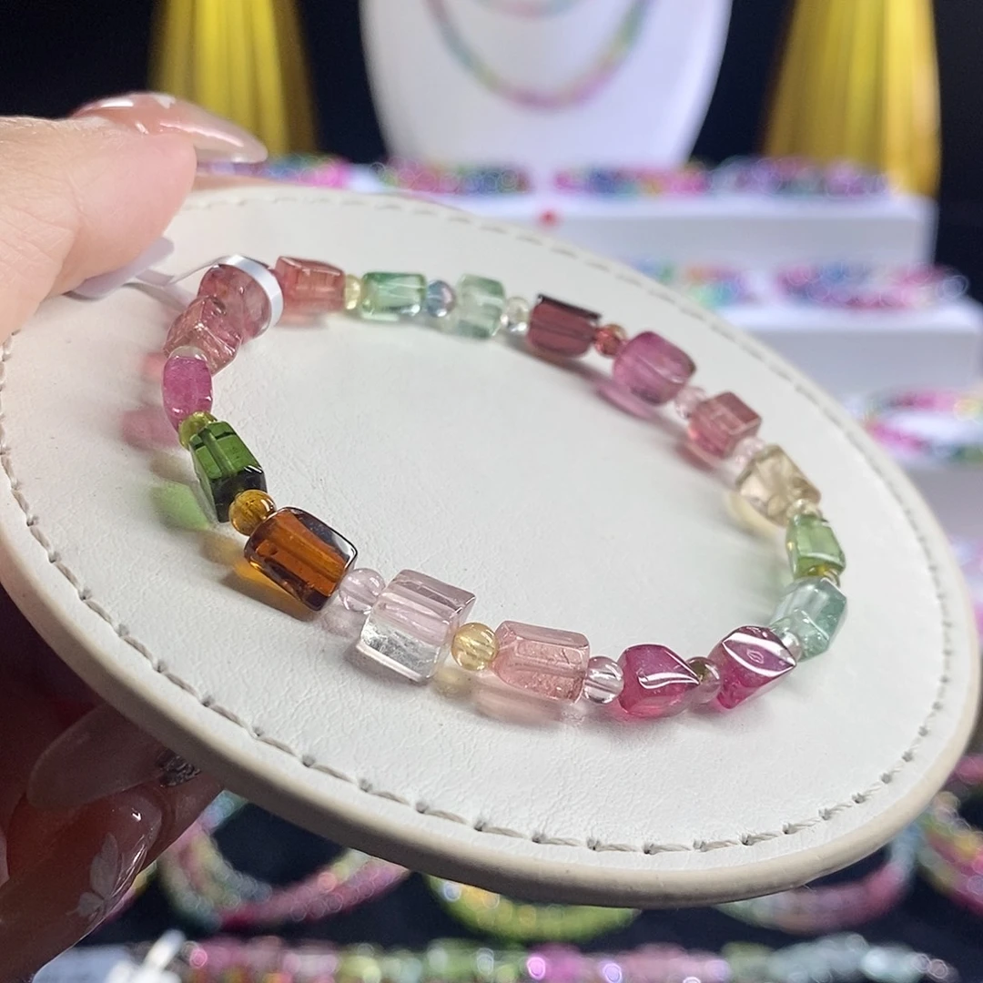 未镶嵌手链碧玺方糖