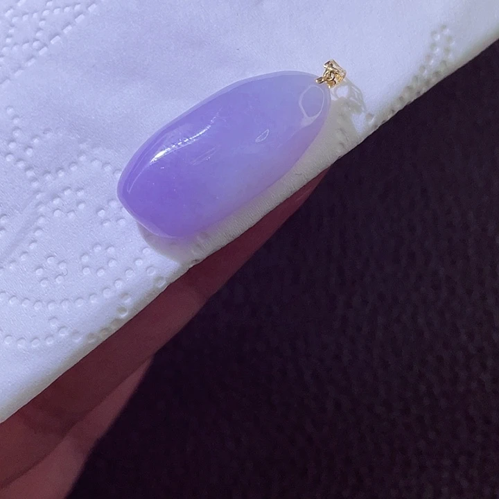颈饰18K金镶嵌翡翠翡翠
