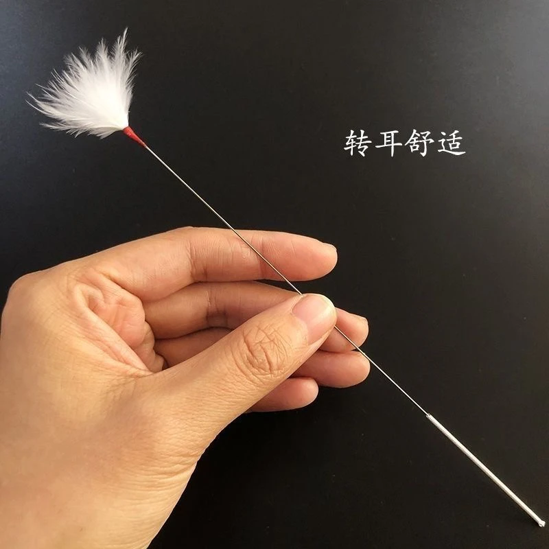 采耳专用转耳小芙蓉毛采耳店技师专用雪绒毛白色深度掏耳鹅毛棒