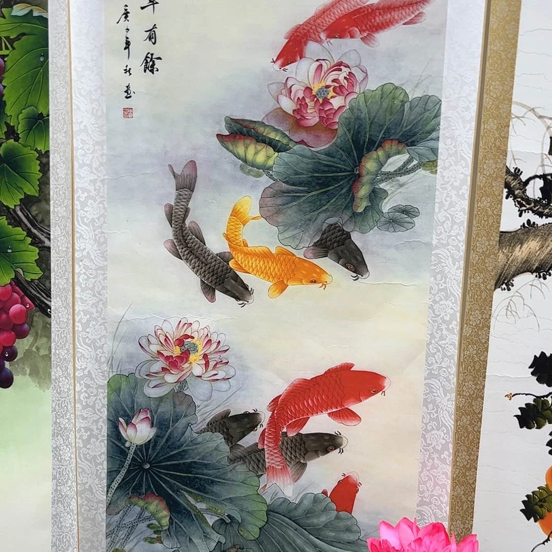 国画纯手工精品卷轴