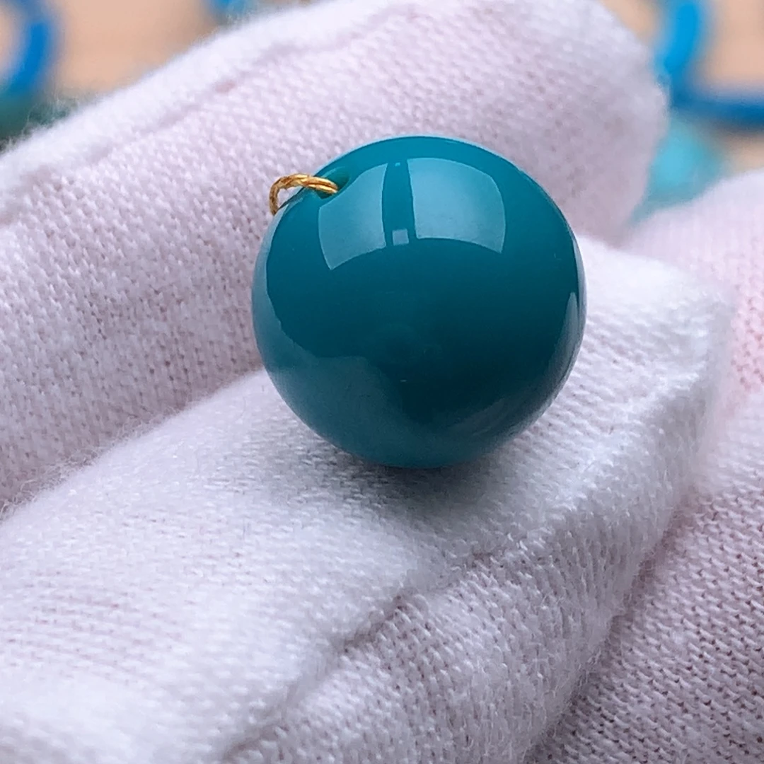 绿松石未镶嵌珠宝奇石12.6mm