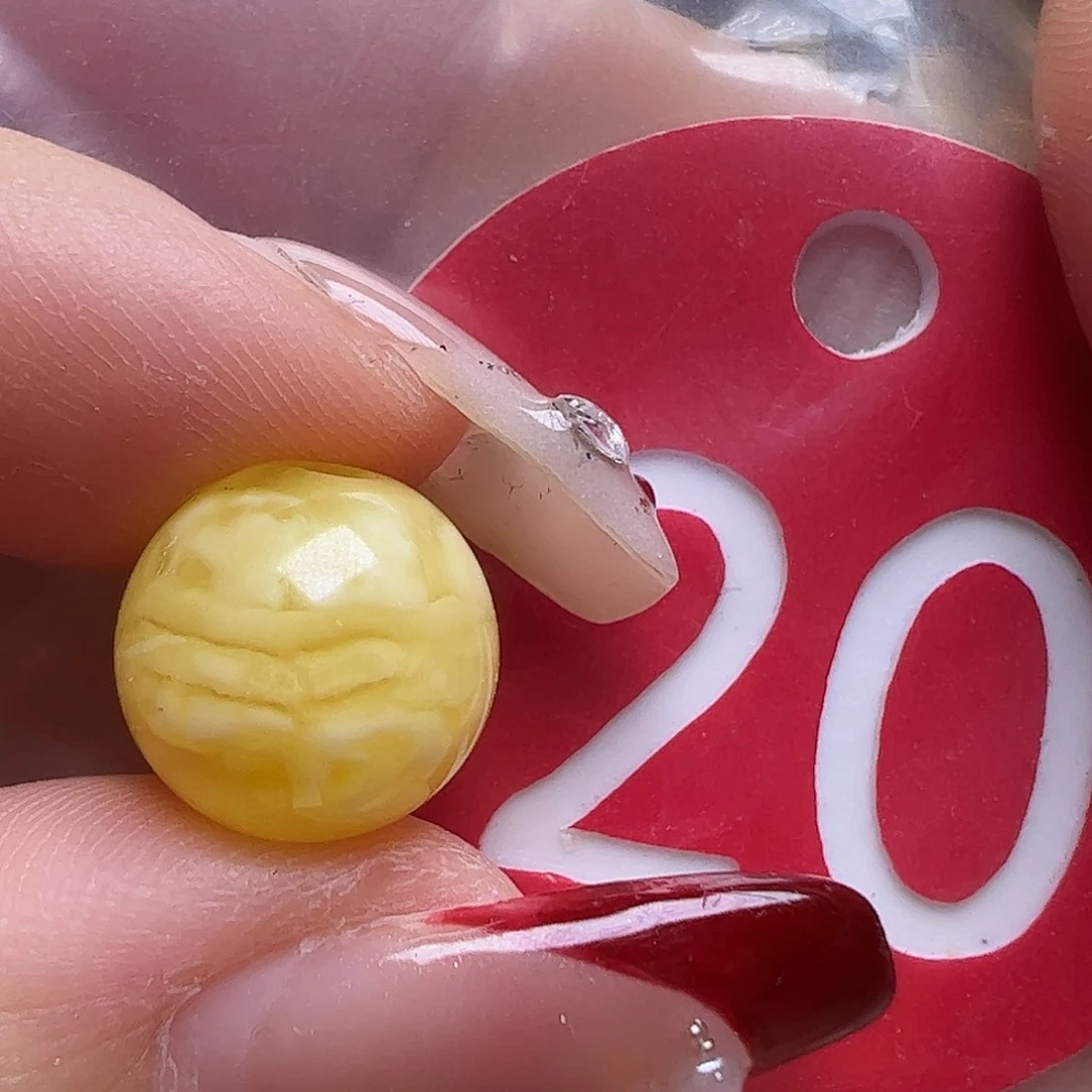 蜜蜡未镶嵌珠宝奇石11mm金瓷白虎皮圆珠