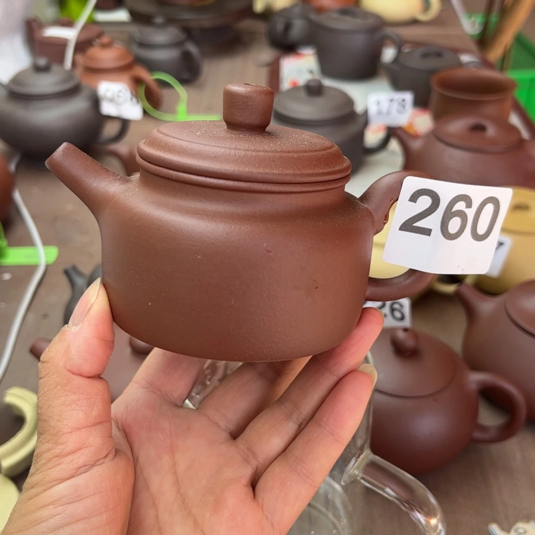 紫砂茶壶紫泥半手无添加170cc