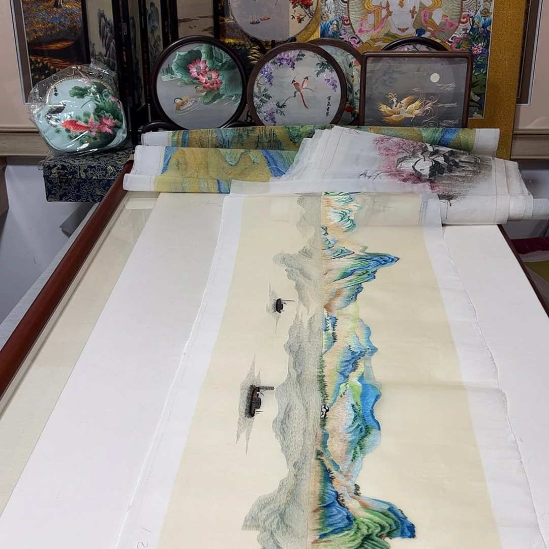 紫****刺绣纯手工刺绣画