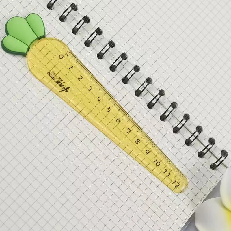 【文具专属】萝卜尺6个学生卡通透明尺子手工