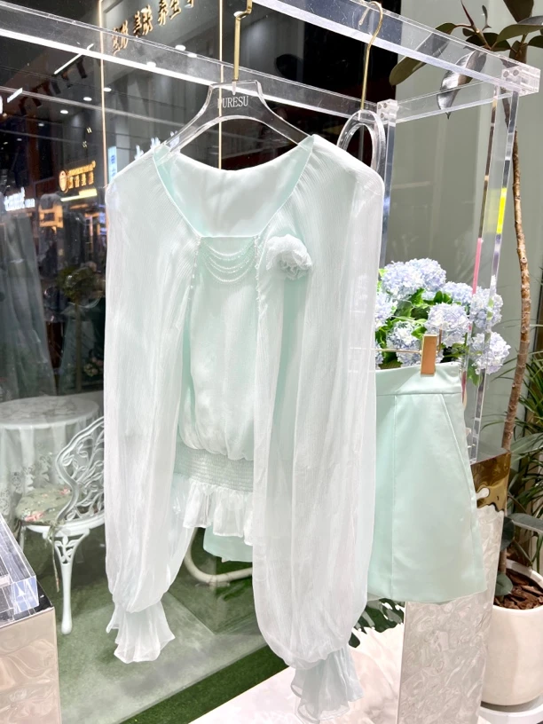 设计感仙气飘飘上衣