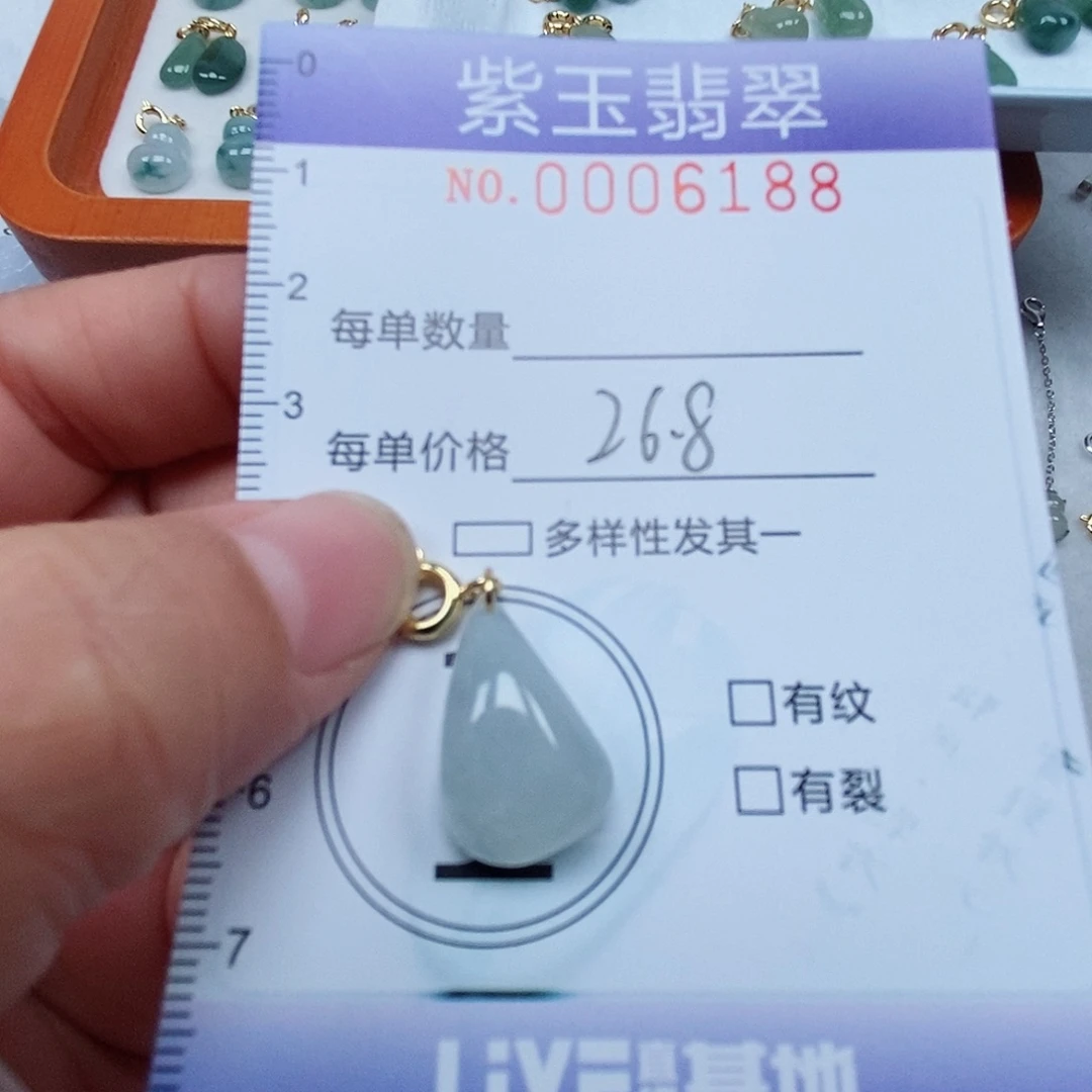 颈饰未镶嵌翡翠冰胶小滴