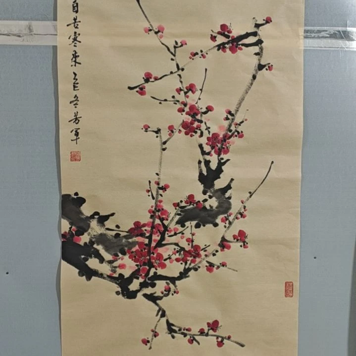 国画张老师写意梅花