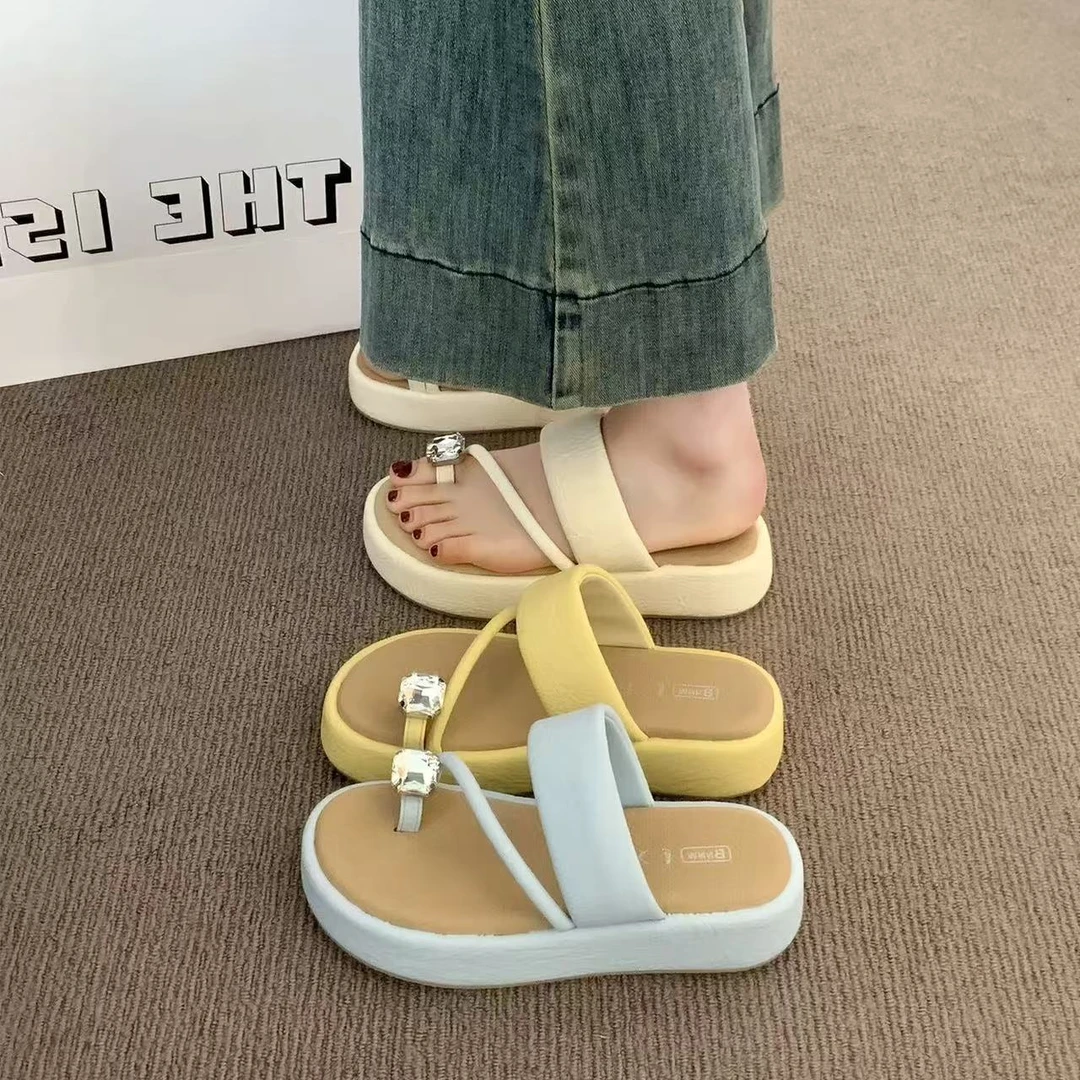 夏休闲款法式拖鞋女新款配裙子仙女风拖鞋7886