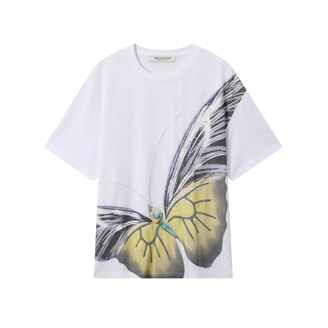 【TR】700-2023700T恤（宽松型） 夏季经典圆领舒适印花上衣 男女同款