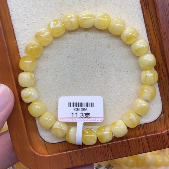 琥珀未镶嵌手链蜜蜡