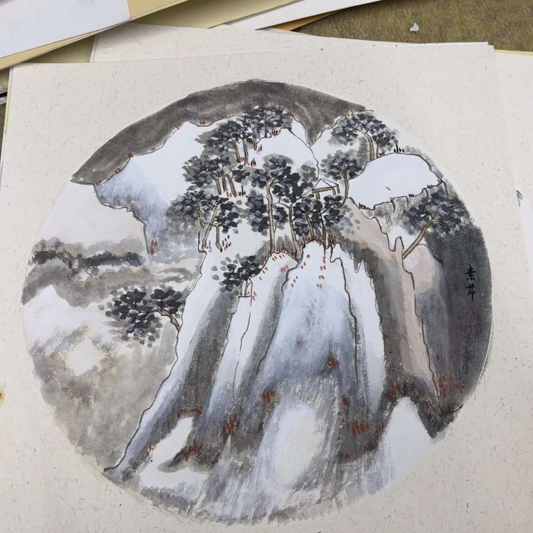 国画38-38卡纸作品童