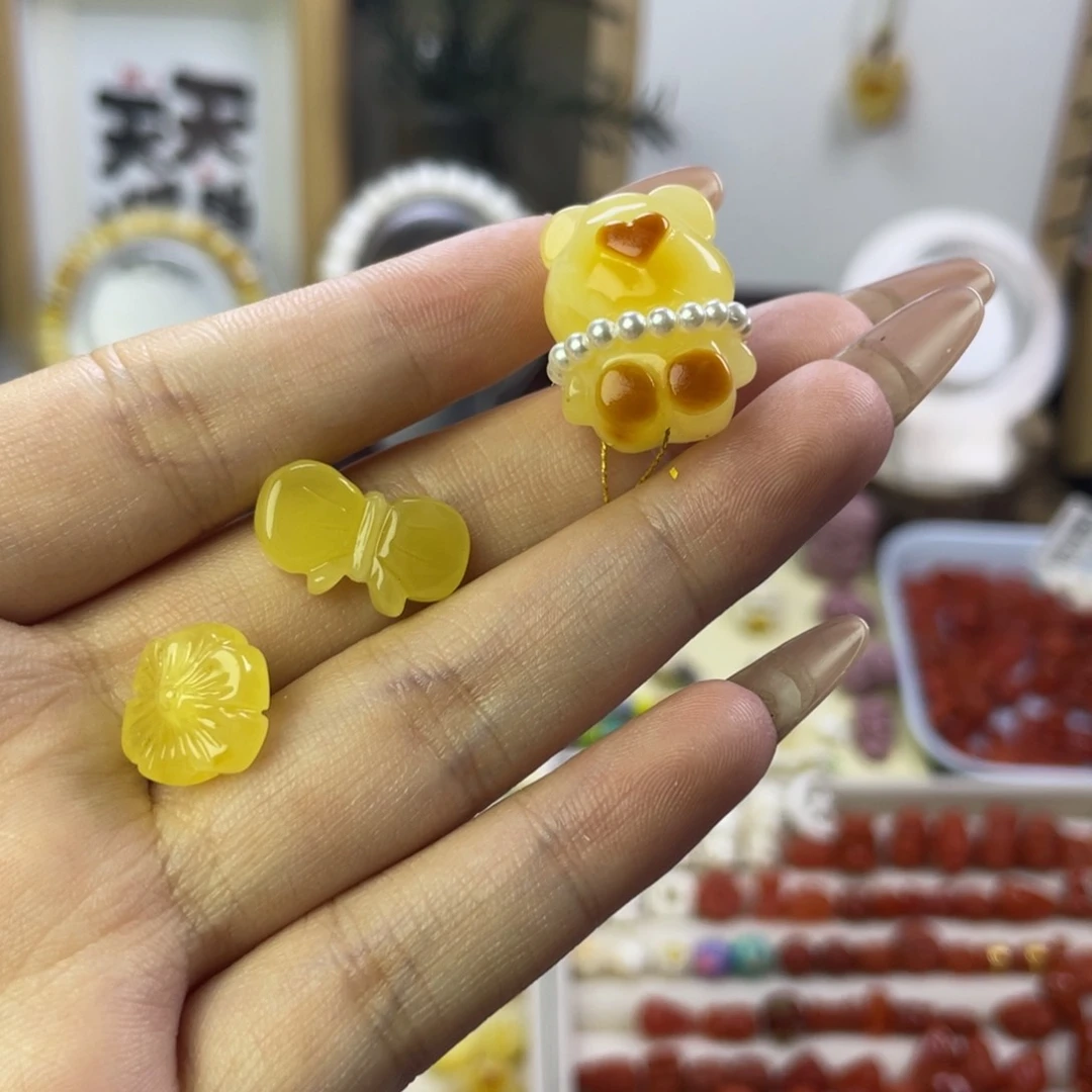 晗*’小熊蝴蝶结花配件手工制作DIY