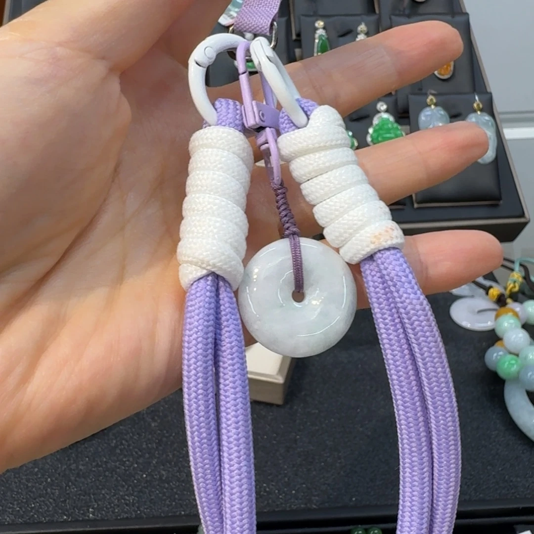 翡翠未镶嵌颈饰手机挂