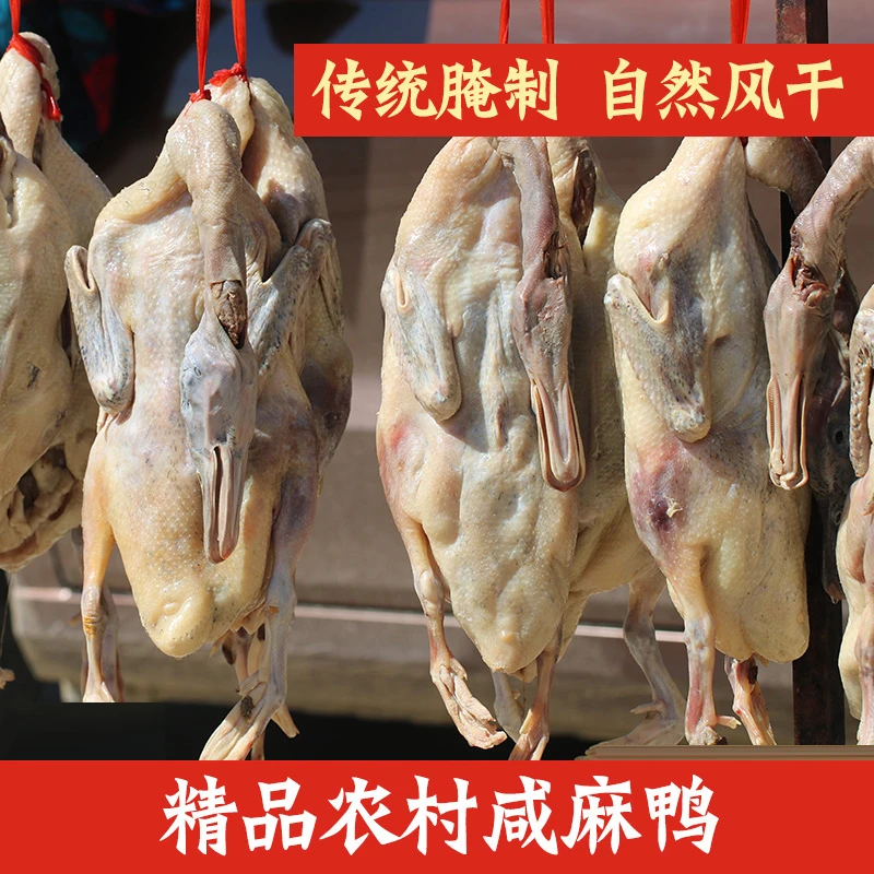 大只咸鸭成年风干咸麻鸭安徽特产腊鸭农家腌制散养稻田鸭六安板鸭