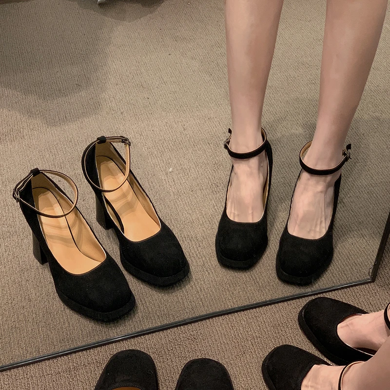 现货贾不假单鞋女2025夏季新款复古风时尚绝美配裙子高跟玛丽珍鞋