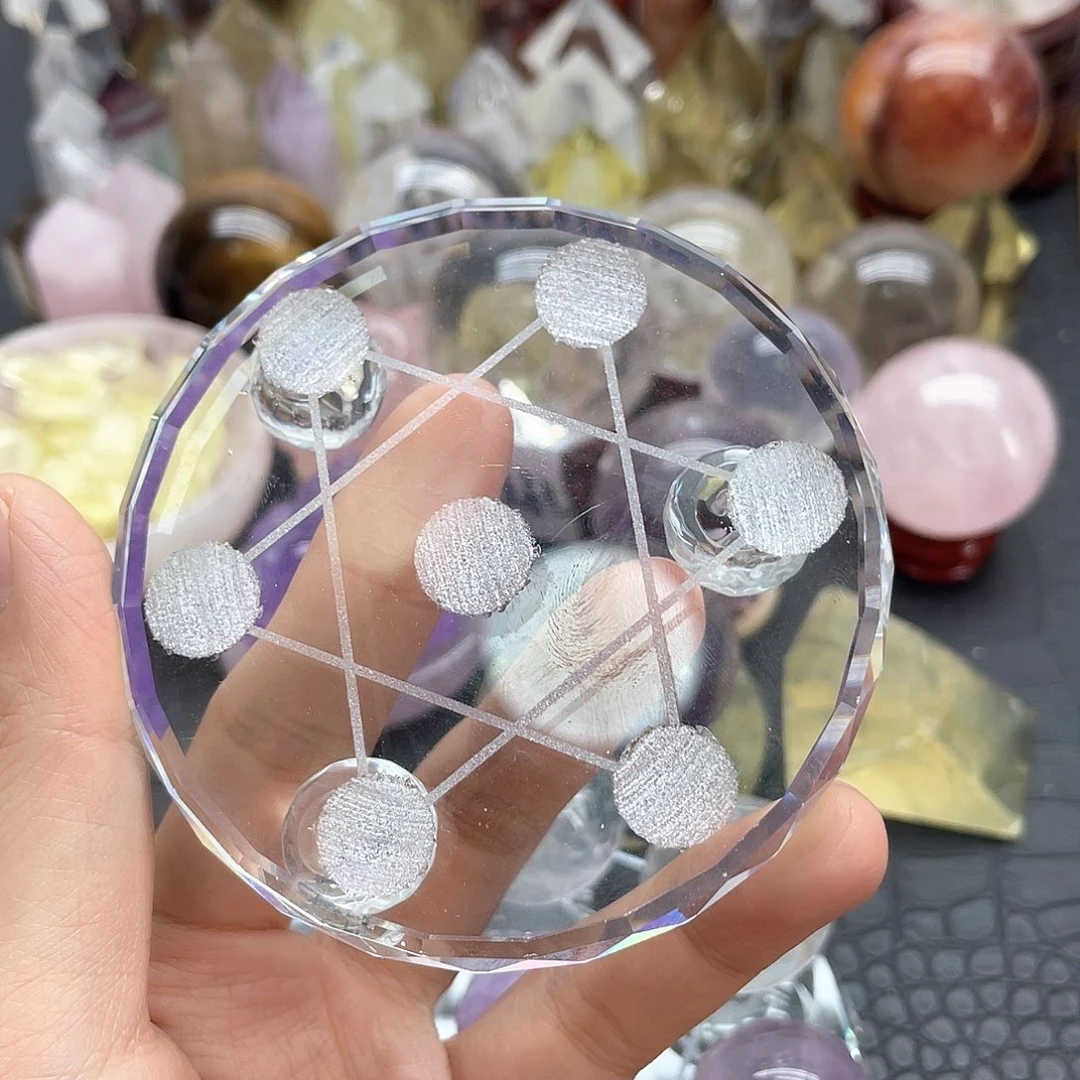 珠宝半成品未镶嵌水晶63七星盘小号直径7.8mm