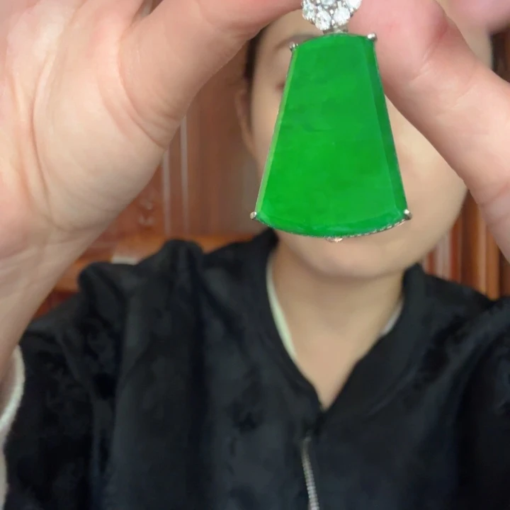 翡翠银S925镶嵌吊坠(不含链)吊坠