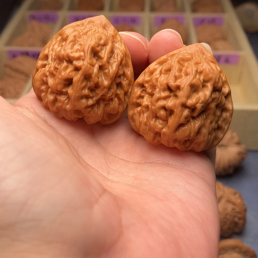 把件文玩核桃野生祥云狮子头41（头货精品