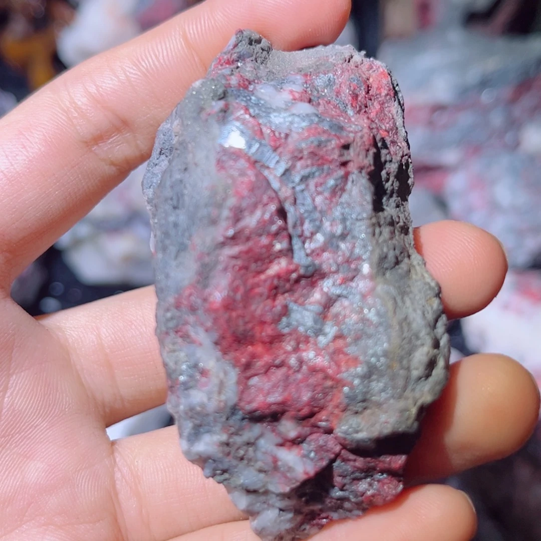 风***阻天然辰砂朱砂毛料