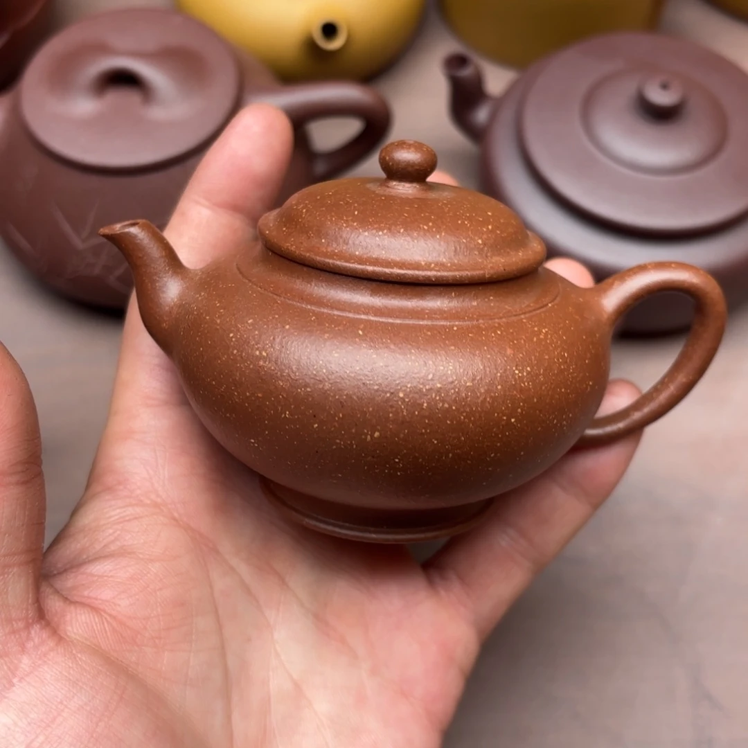 紫砂茶壶红降坡明玉容量约150毫升微瑕嘴一点点磕碰