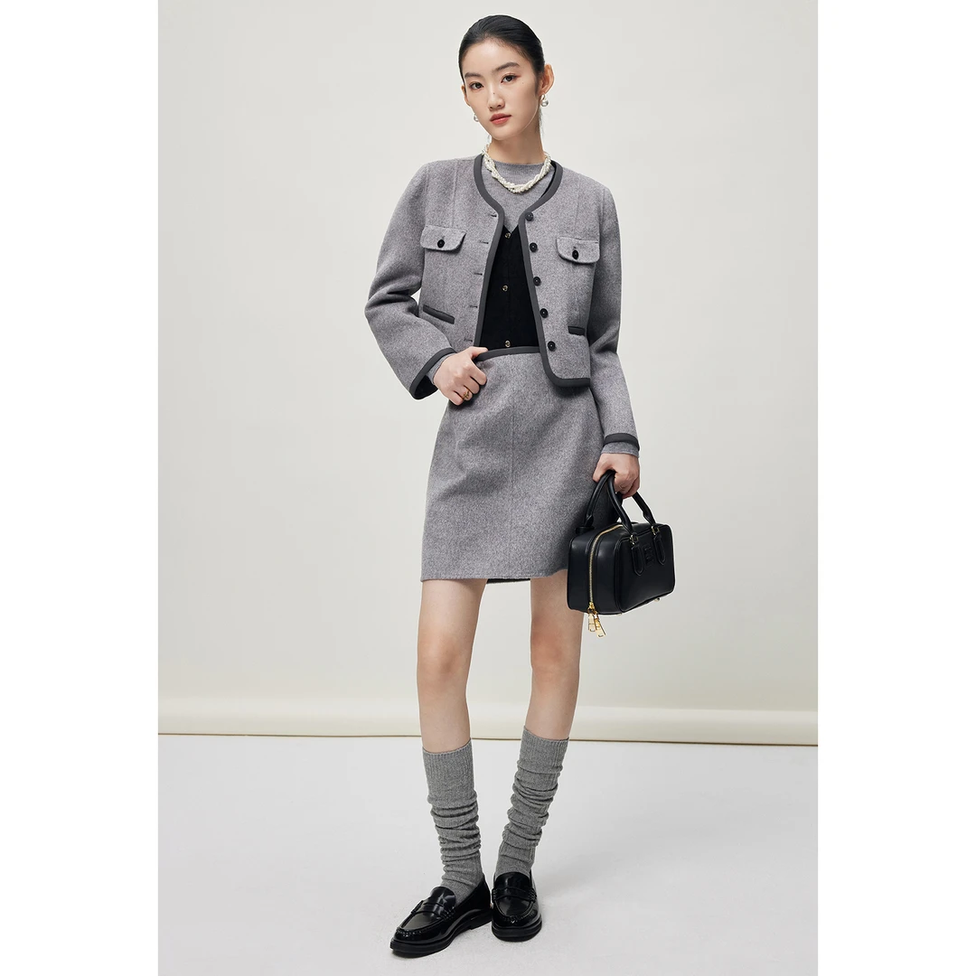 【CC王专属】MandyZhang羊绒毛呢外套女冬季羊毛大衣MBDY757