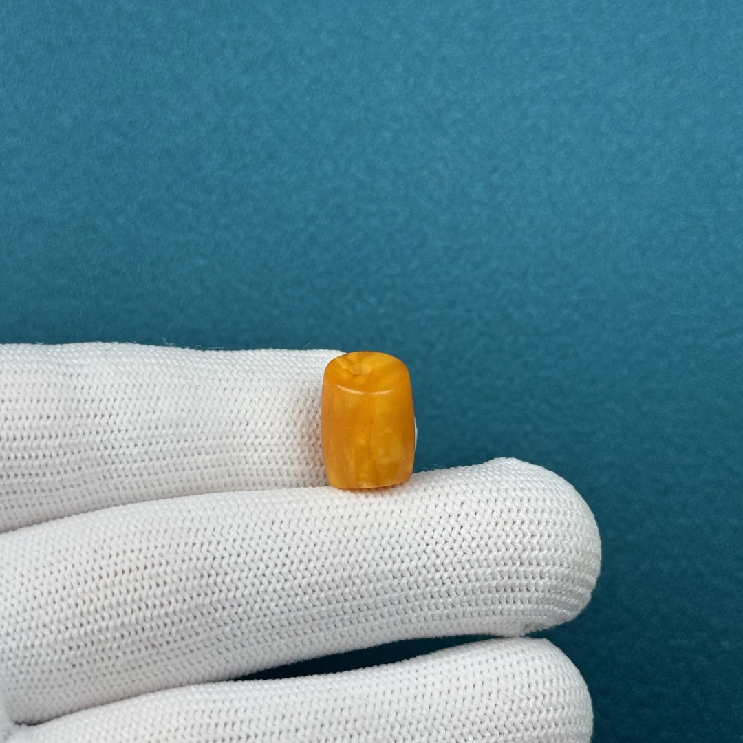 K1450天然原矿蜜蜡 老蜡马蹄珠9.8*14mm支持复检假一罚十