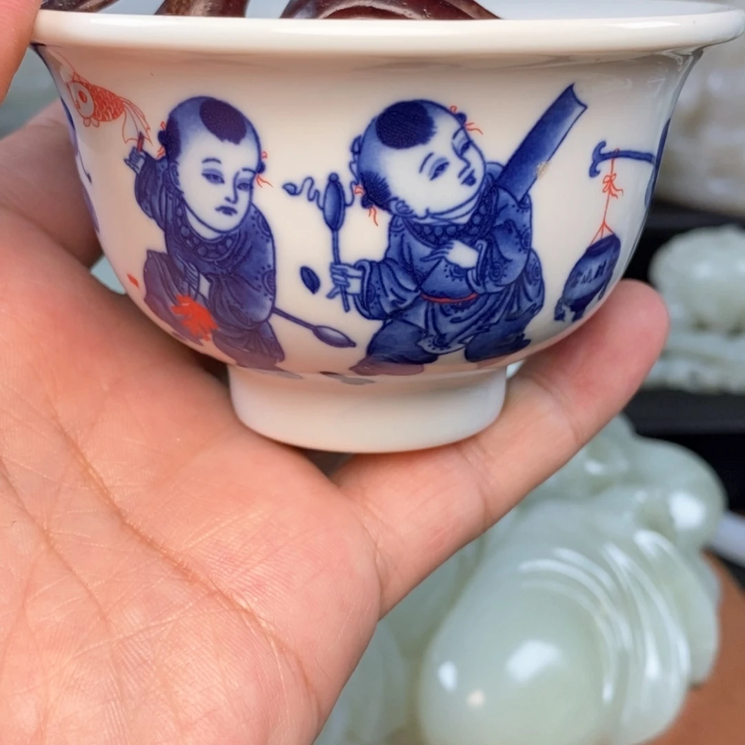 紅*青花瓷茶杯一个小时