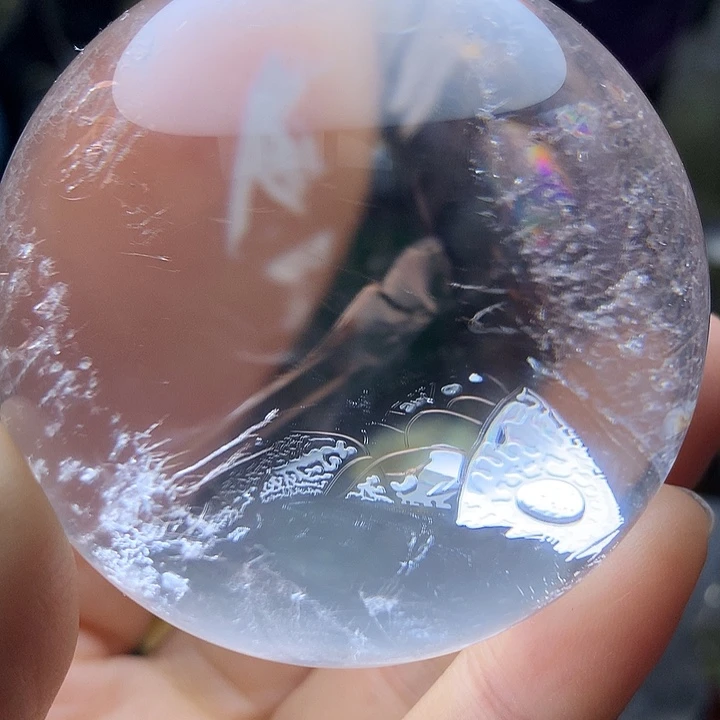 水晶天然水晶符纹摆件未镶嵌