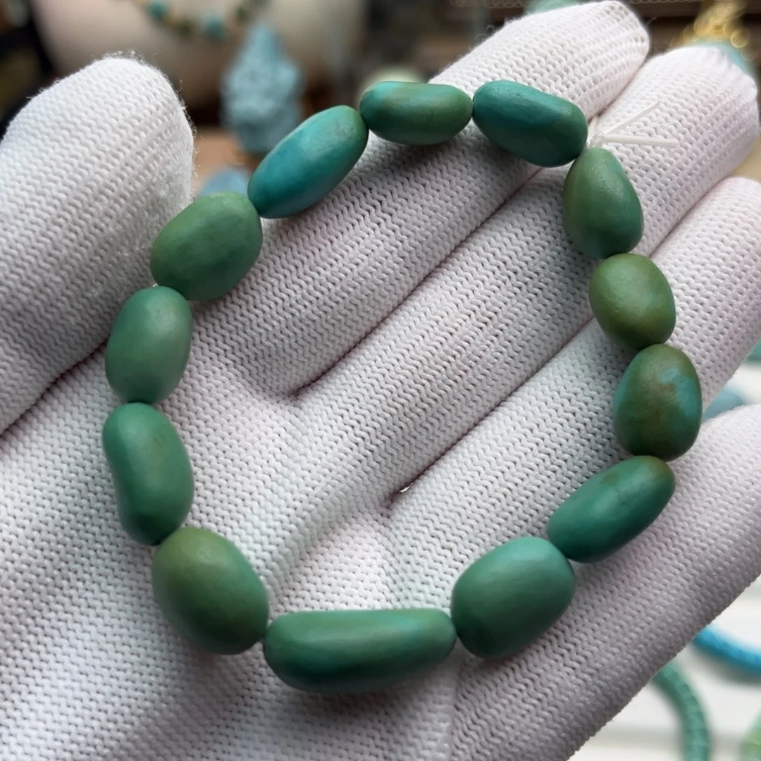 未镶嵌绿松石珠宝奇石随形手串
