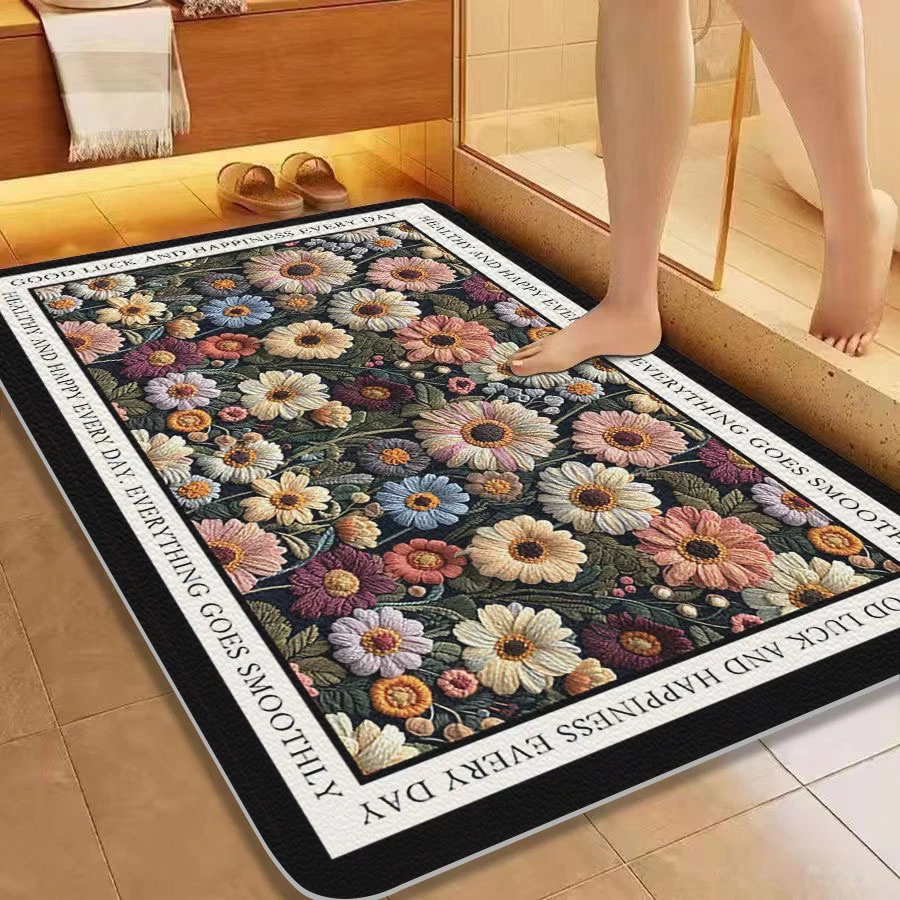 入户门垫皮革地毯门口吸水耐脏防滑进门垫卧室家用脚垫地垫浴室