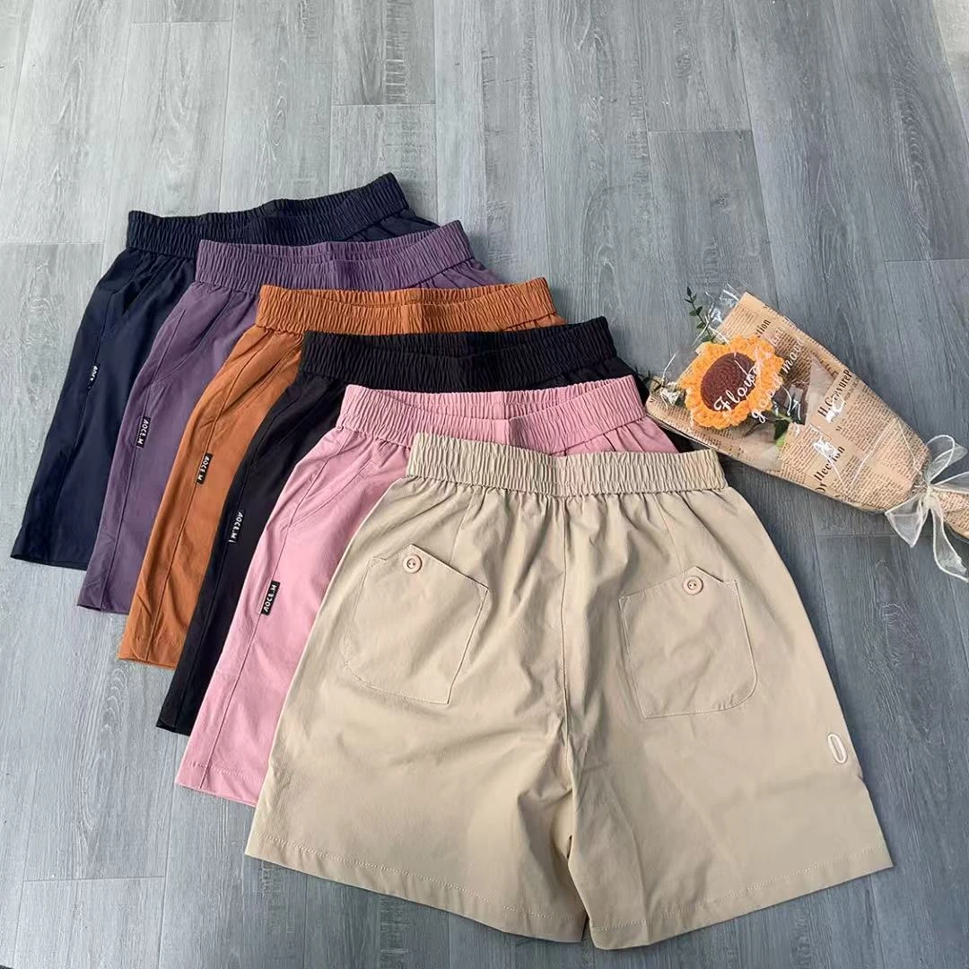 夏季速干运动休闲裤外穿薄款宽松时尚百搭纯色高腰哈伦A字版短裤