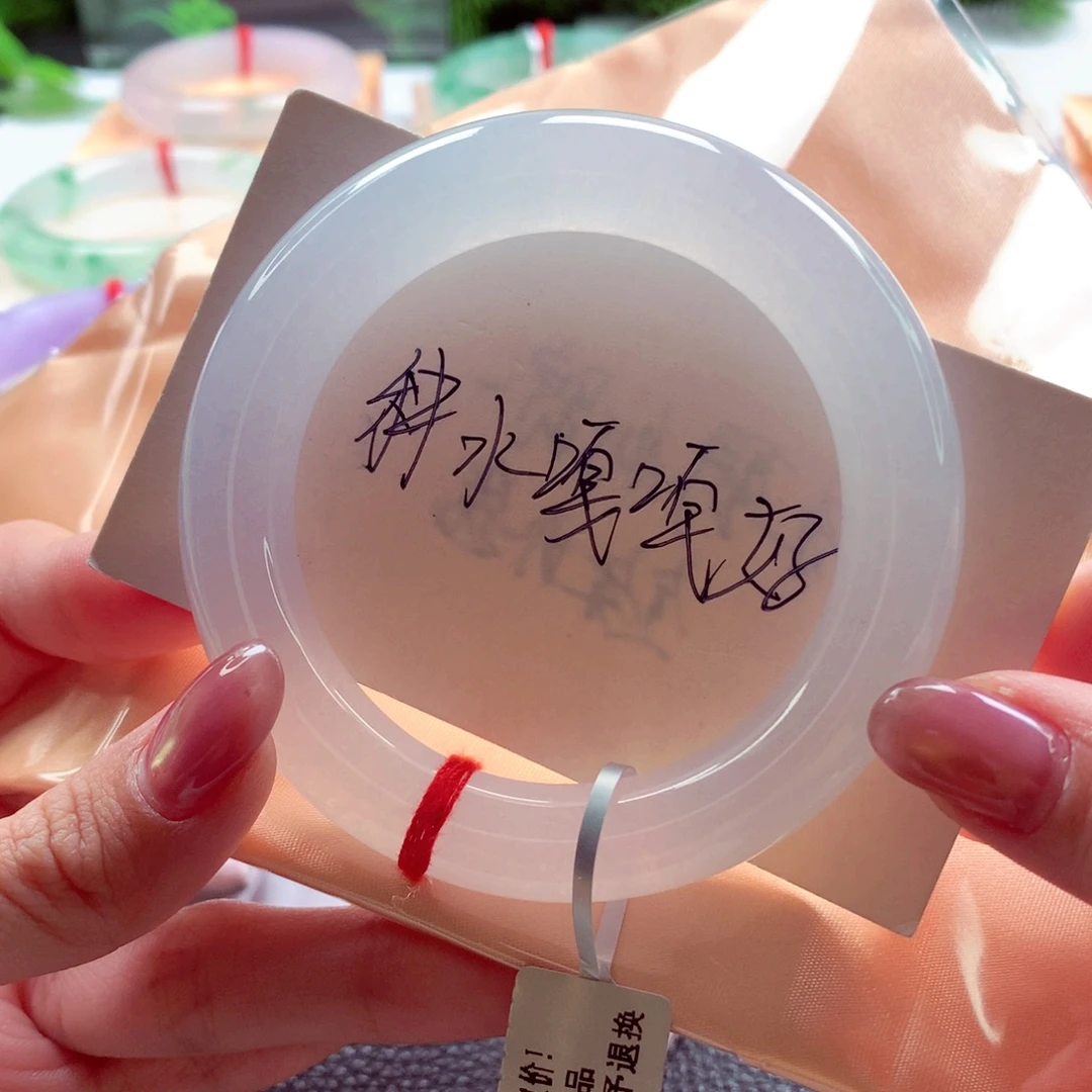 翡翠未镶嵌手镯53.4圆条 水润细腻超有质感 灵