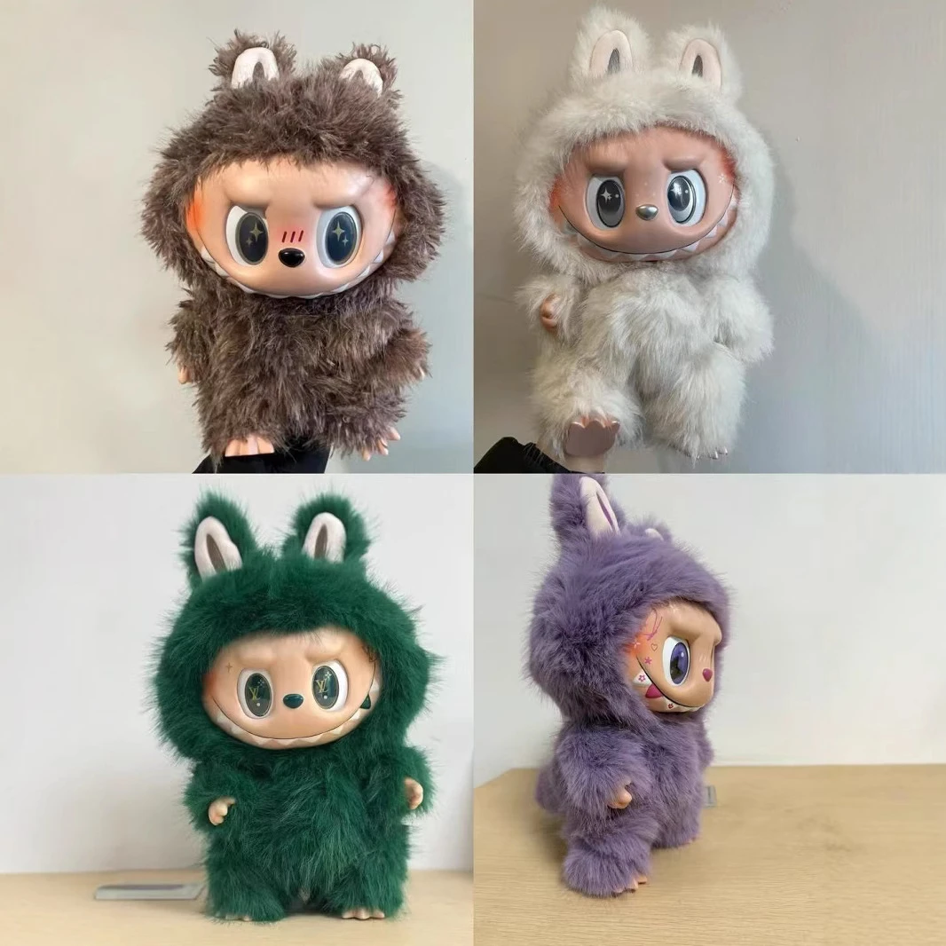 【国版】拉布布labubu大首领大天使38cm大娃改娃搪胶脸手办毛绒玩具