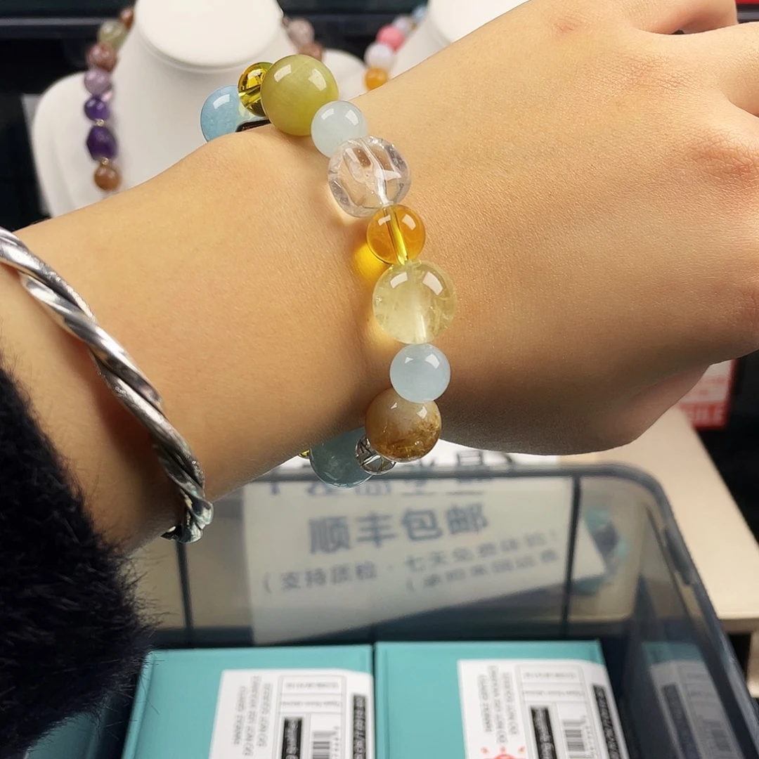 手链烟晶银S925镶嵌