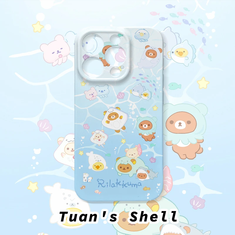 海底轻松熊创意菲林软壳适用苹果VIVO华为OPPO小米荣耀一加手机壳