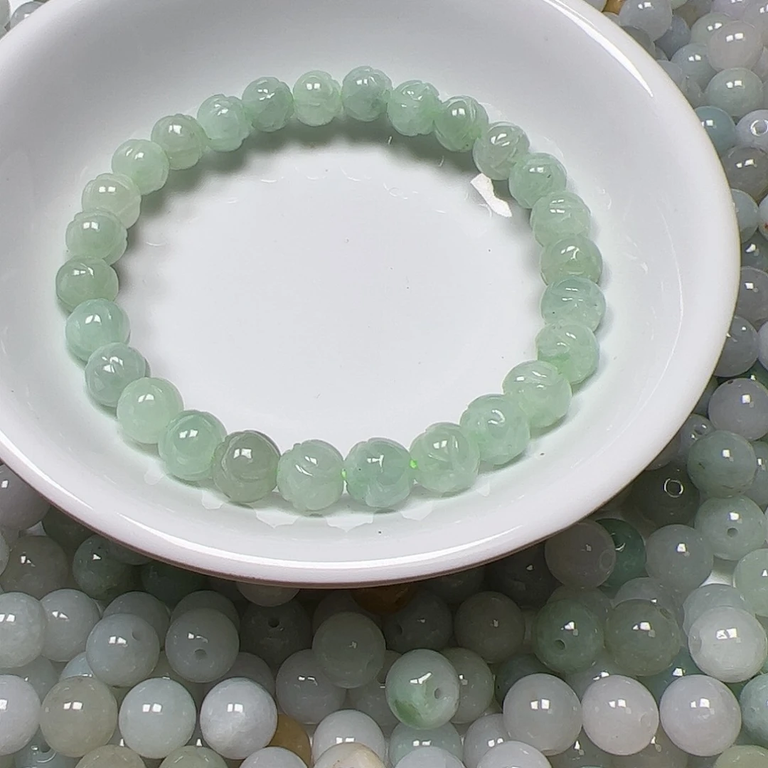 【闪购商品】翡翠手链未镶嵌橘*～卡7