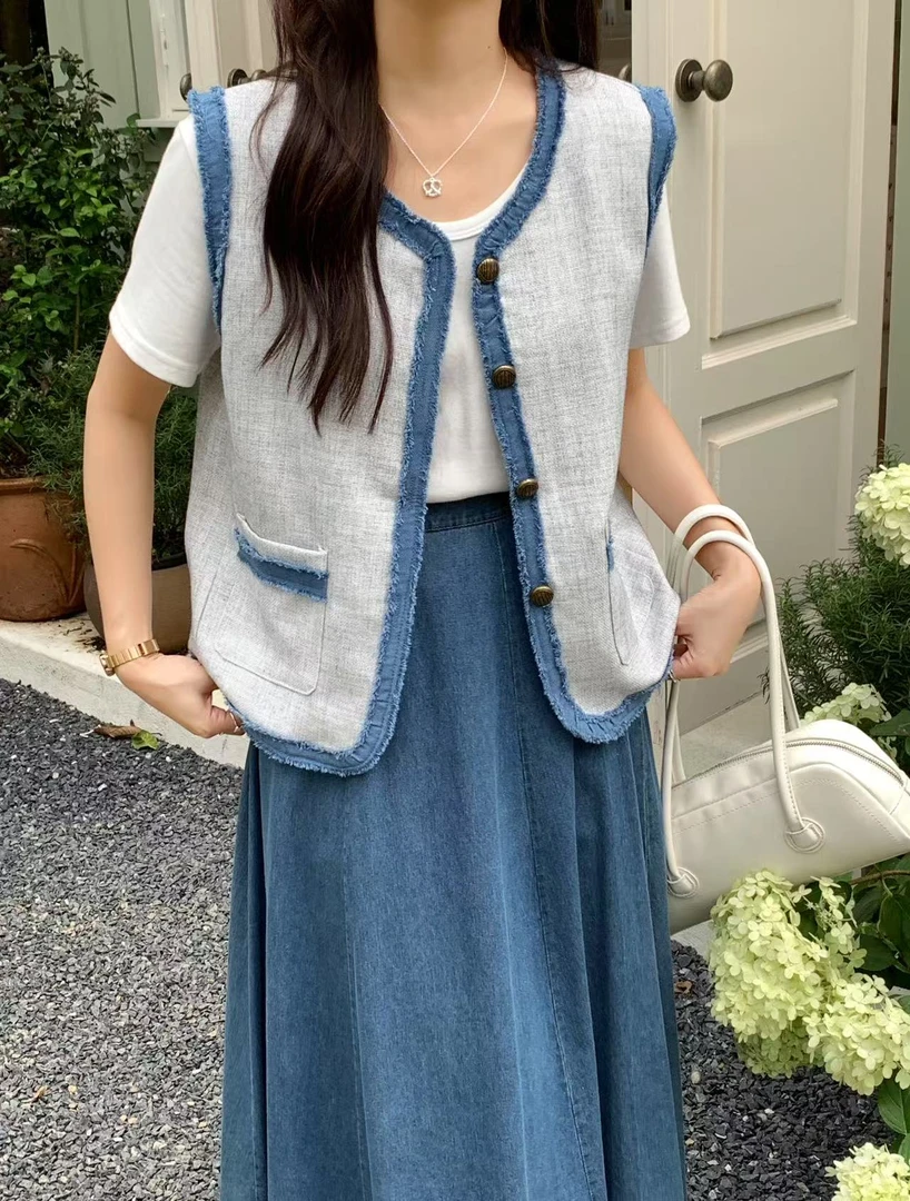 衣长54    8313【自由假期】香风马甲